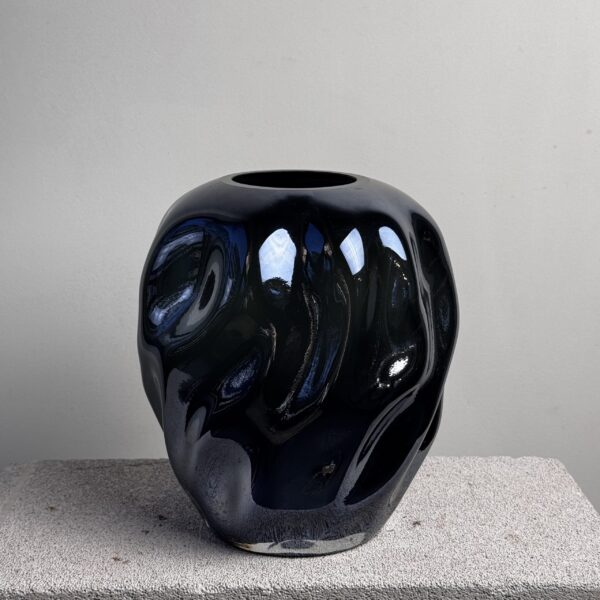 Ваза скляна Infinity синя сталь