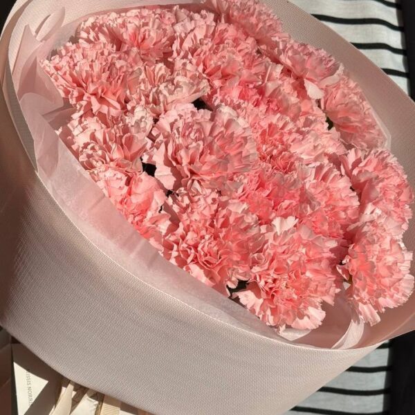 Ніжна рожева хмаринка з 25 гвоздик